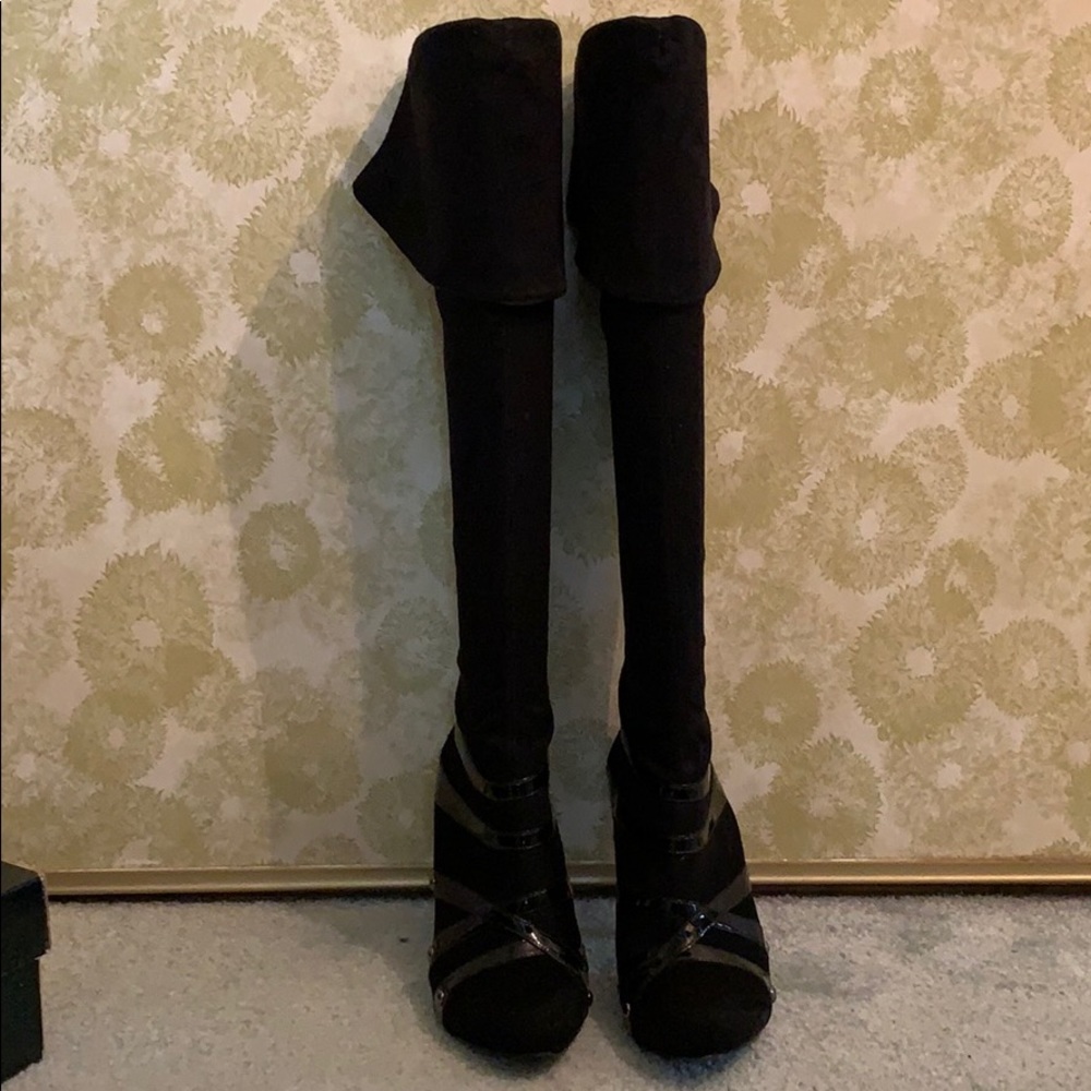 Guess over the knee/knee high boots, black